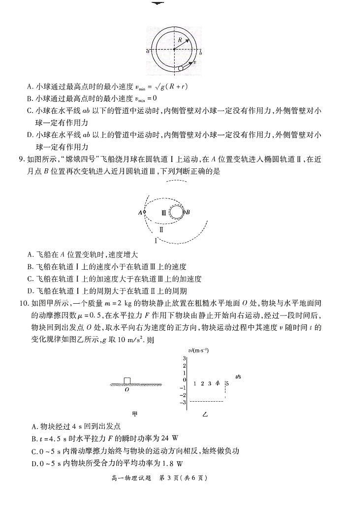 2020-2021学年河南省商丘名校高一下学期期中联考物理试题 PDF03