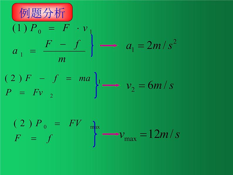 人教版（2019）高中物理必修二8.1《功和功率》（机车的两种启动方式） 课件07