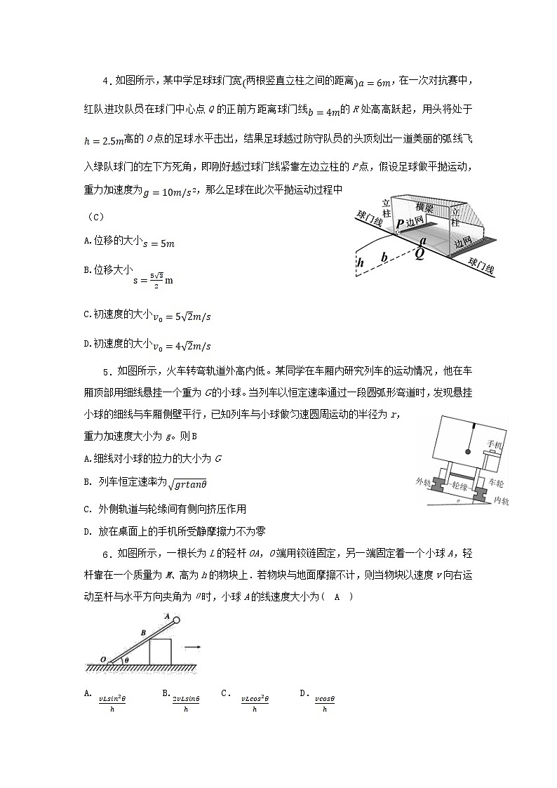 2020-2021学年黑龙省哈尔滨市高一下学期4月月考 物理（解析版）第2页