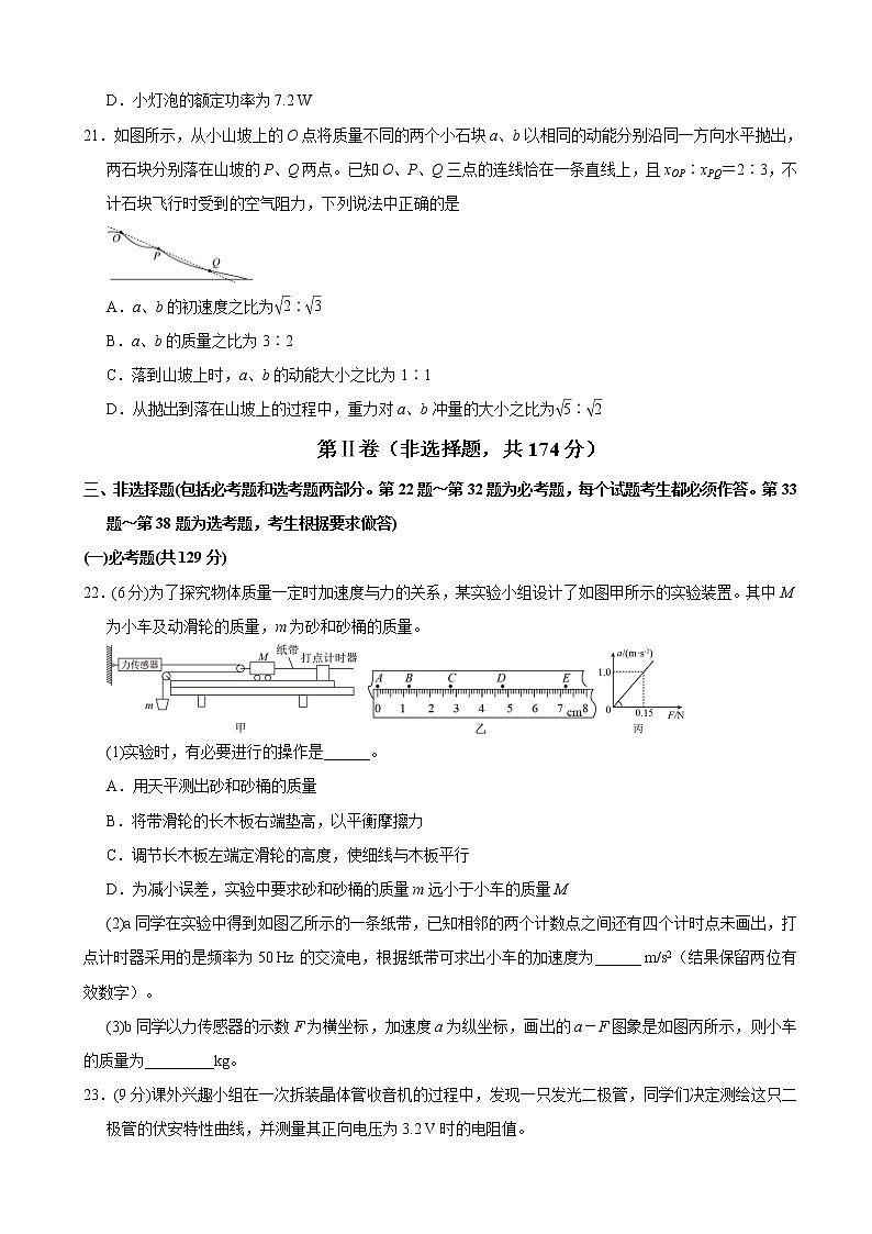 2021届陕西省西安市第一中学高三下学期5月练习理综物理试题（解析版）03