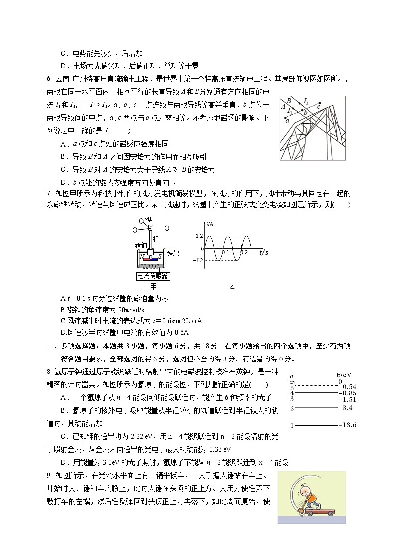 2021届广东省佛山市石门中学高三下学期5月高考模拟物理试题03