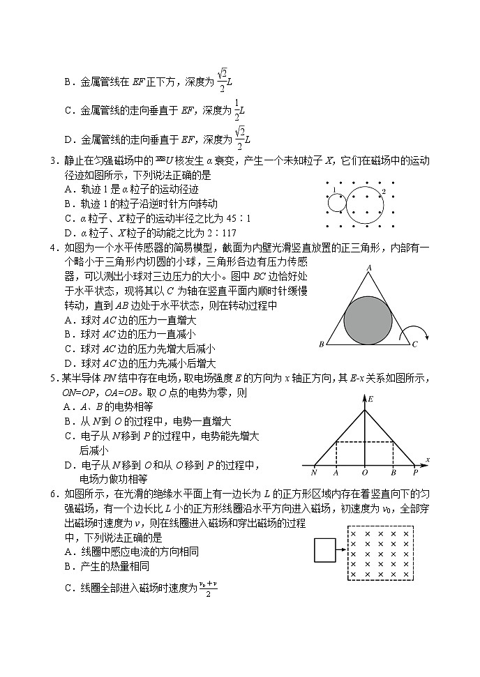 2021届山东省泰安肥城市高三下学期5月高考适应性训练物理试题（三）02