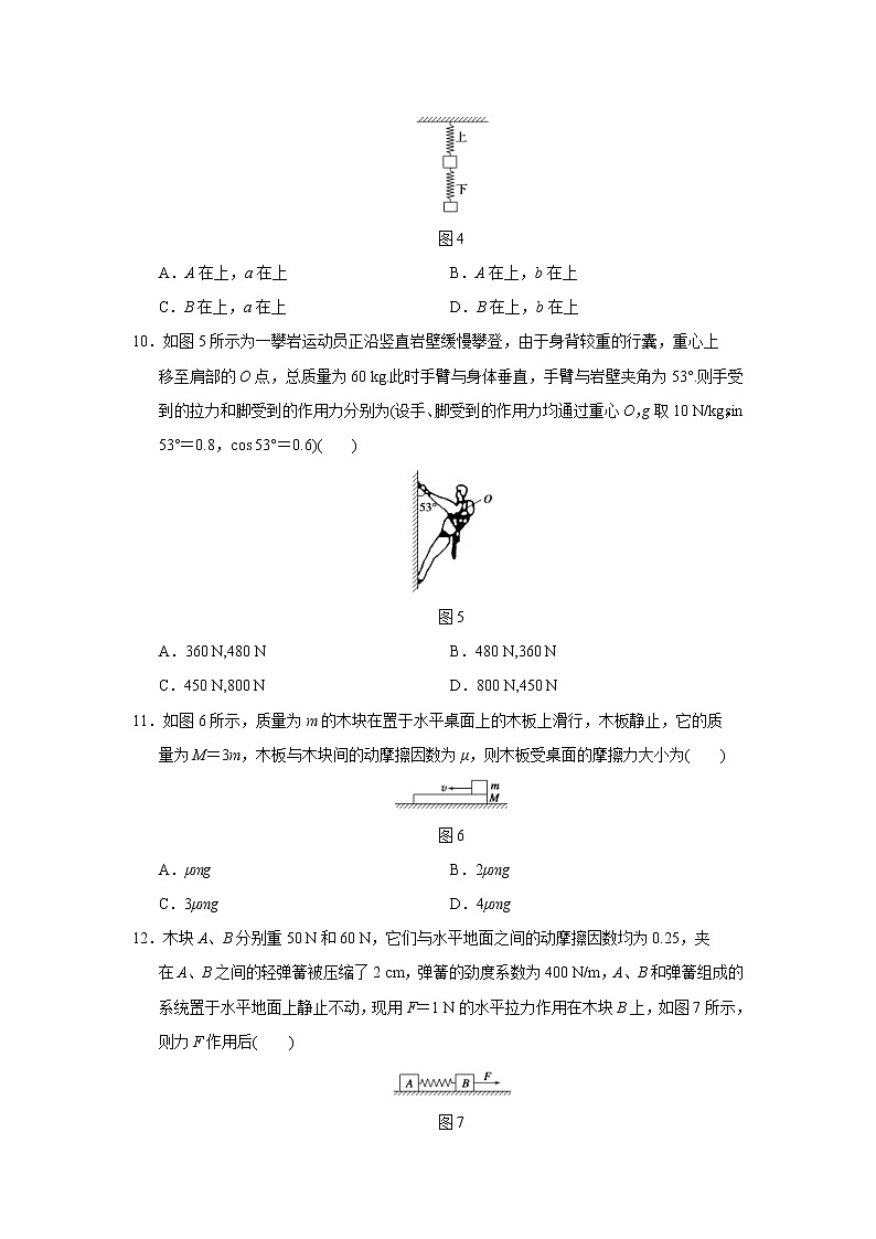 高中物理必修1第3章 章末检测 (含答案)人教版03