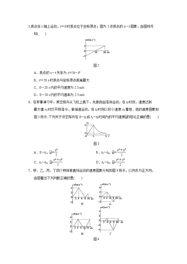 高中物理必修1第2章 章末检测 (含答案)人教版02