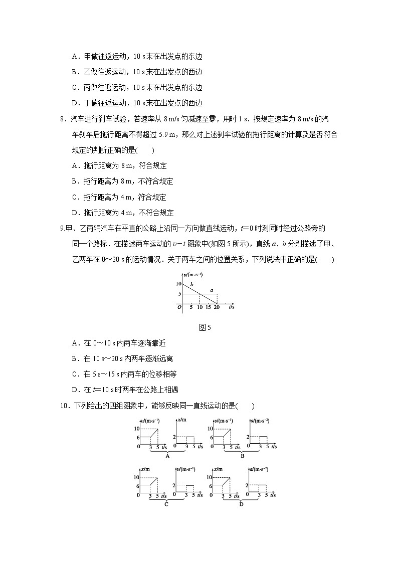 高中物理必修1第2章 章末检测 (含答案)人教版03