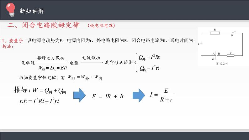 人教版（2019）高中物理必修三第12章第二节闭合电路的欧姆定律课件06