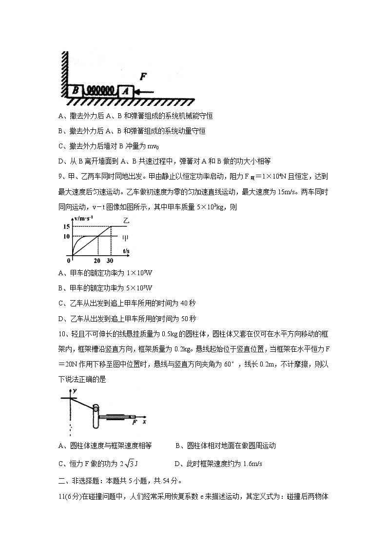 2020-2021学年辽宁省部分重点高中高一下学期期中考试 物理第3页