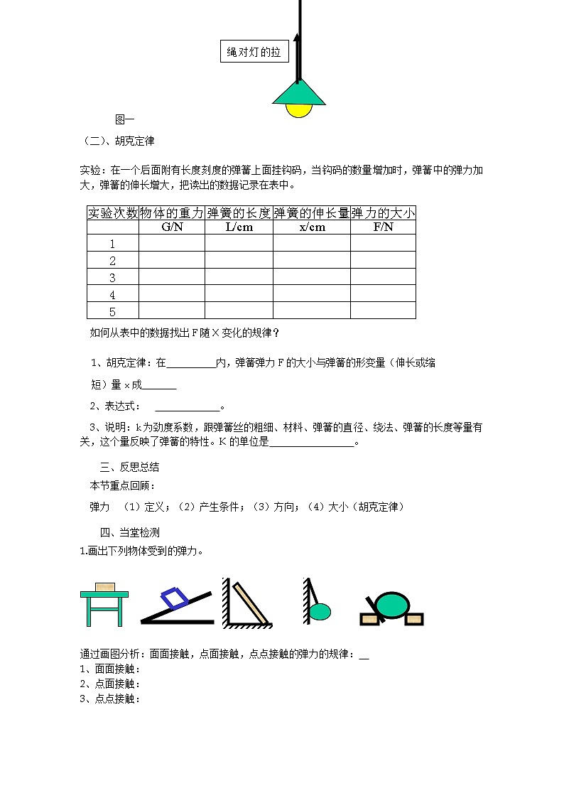 高中物理（人教版）必修一优秀学案--3.2《弹力》(优秀学生必做)03