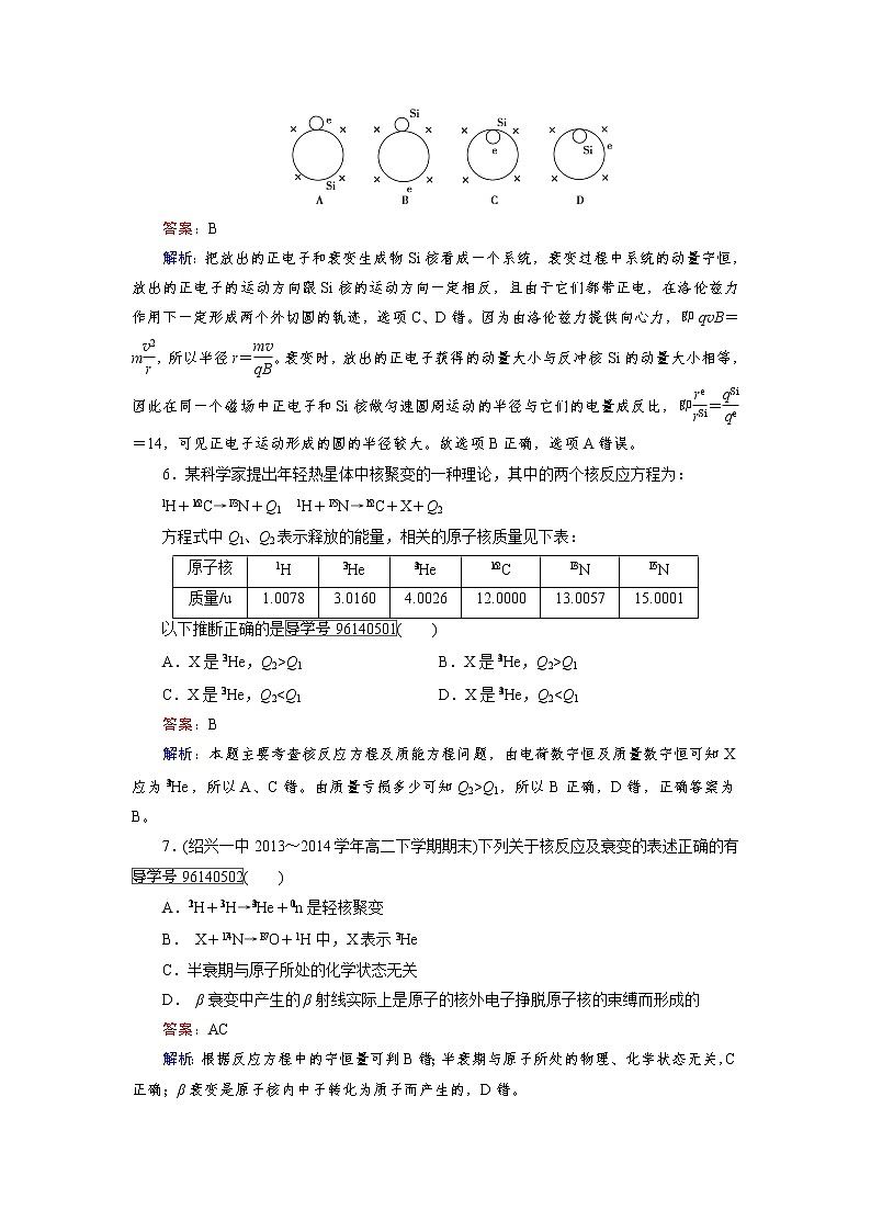 高中物理人教版选修3-5习题：限时测试题19 word版含解析03