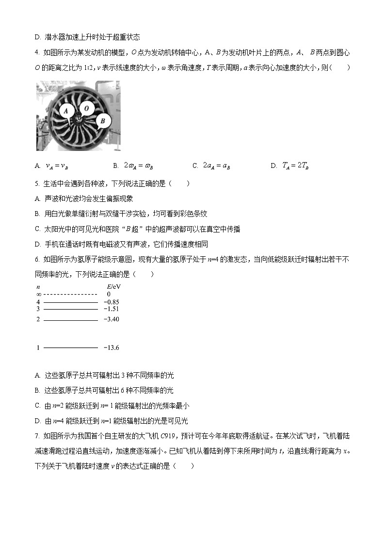 2020-2021学年浙江省衢温5 1”联盟高二下学期期中联考物理试题 word版02