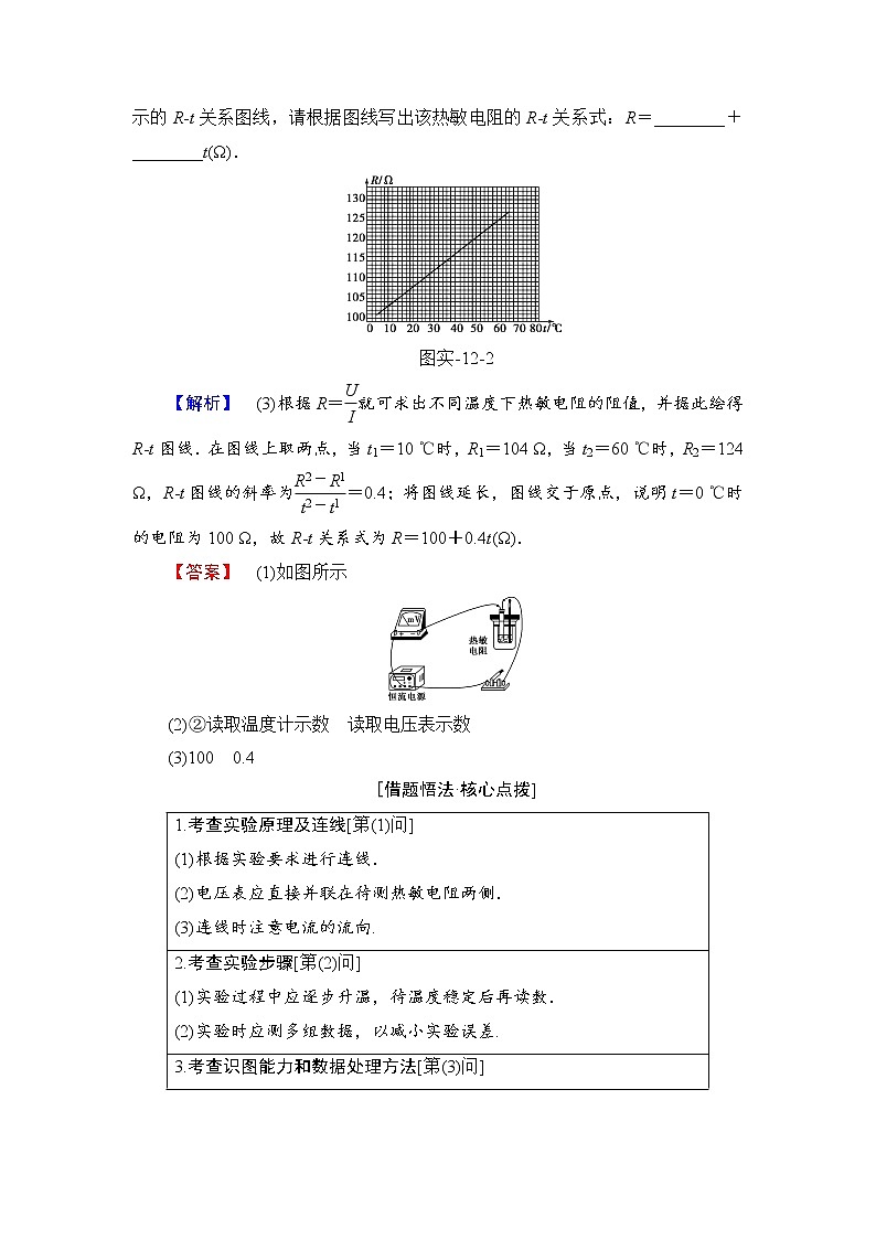高考物理一轮复习 第11章 实验12　传感器的简单应用 试卷02