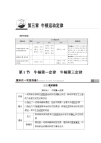 高考物理一轮复习 第3章 第1节　牛顿第一定律　牛顿第三定律