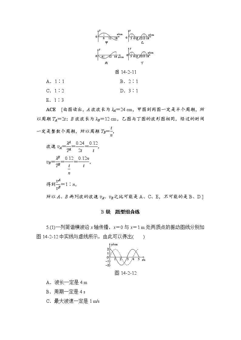 高考物理一轮复习 第14章 第2节 课时提能练39　机械波03