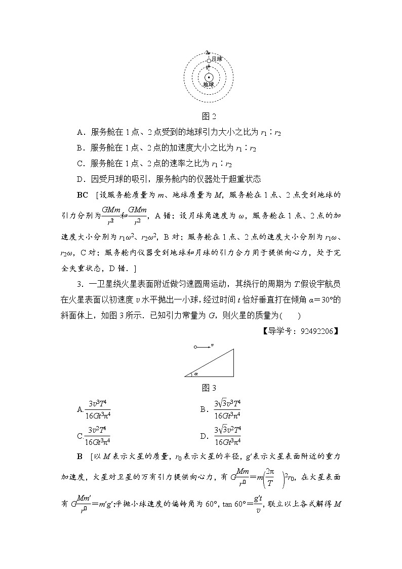 高考物理一轮复习 重点强化练3　万有引力定律的综合应用02