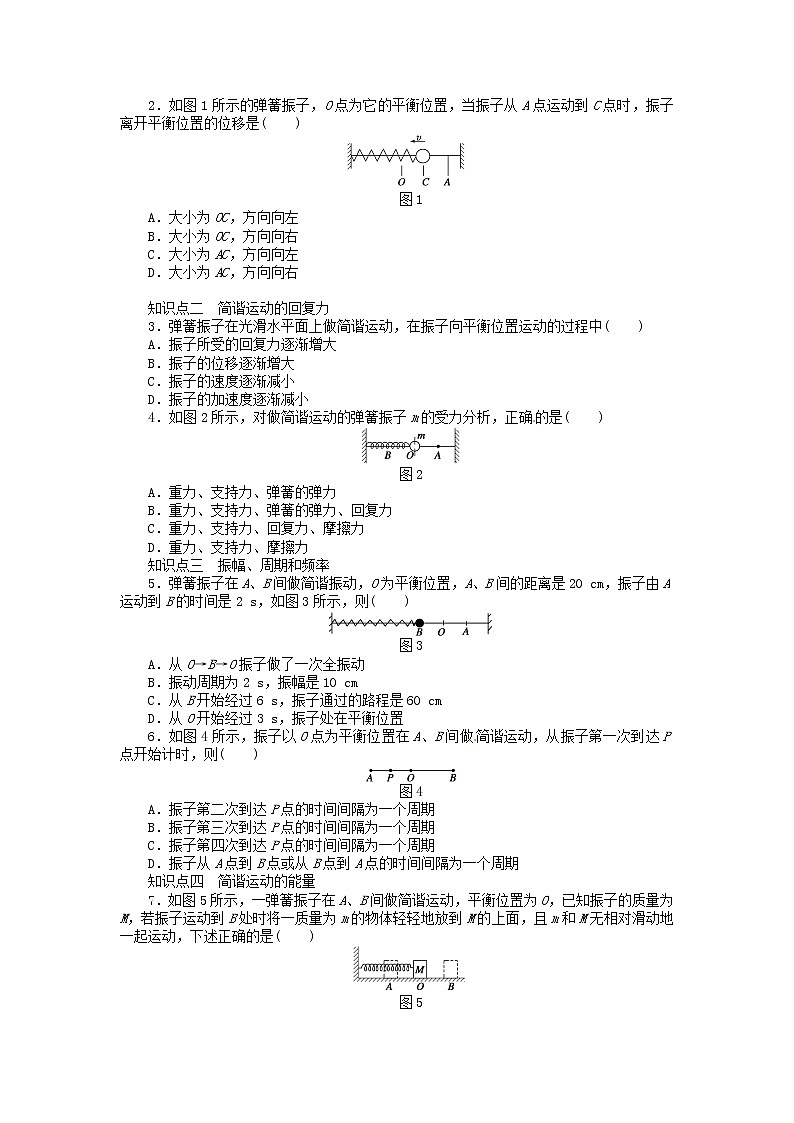 高中物理 11.1简谐运动同步练习（含解析）新人教版选修3-402