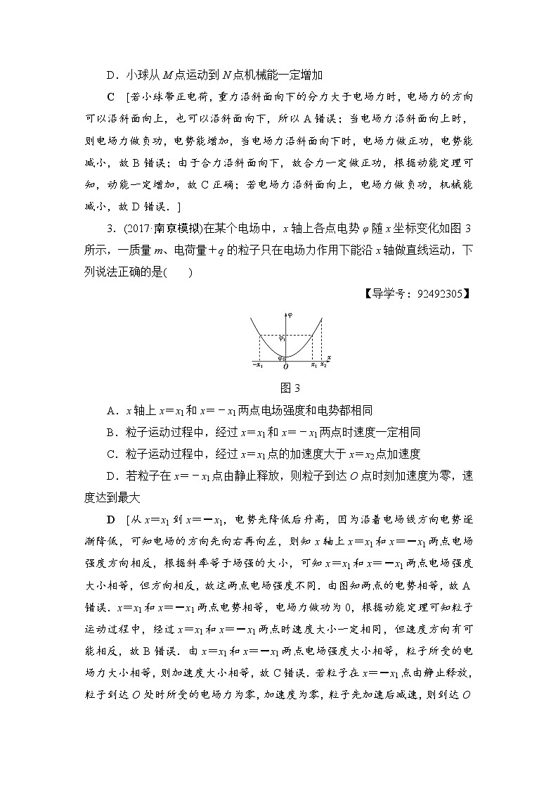 高考物理一轮复习 易错排查练　(第7章)第2页