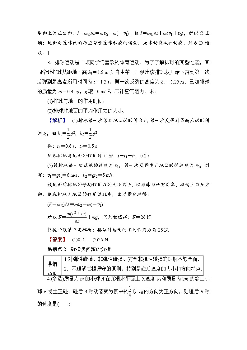 高考物理一轮复习 易错排查练　(第6章)第2页