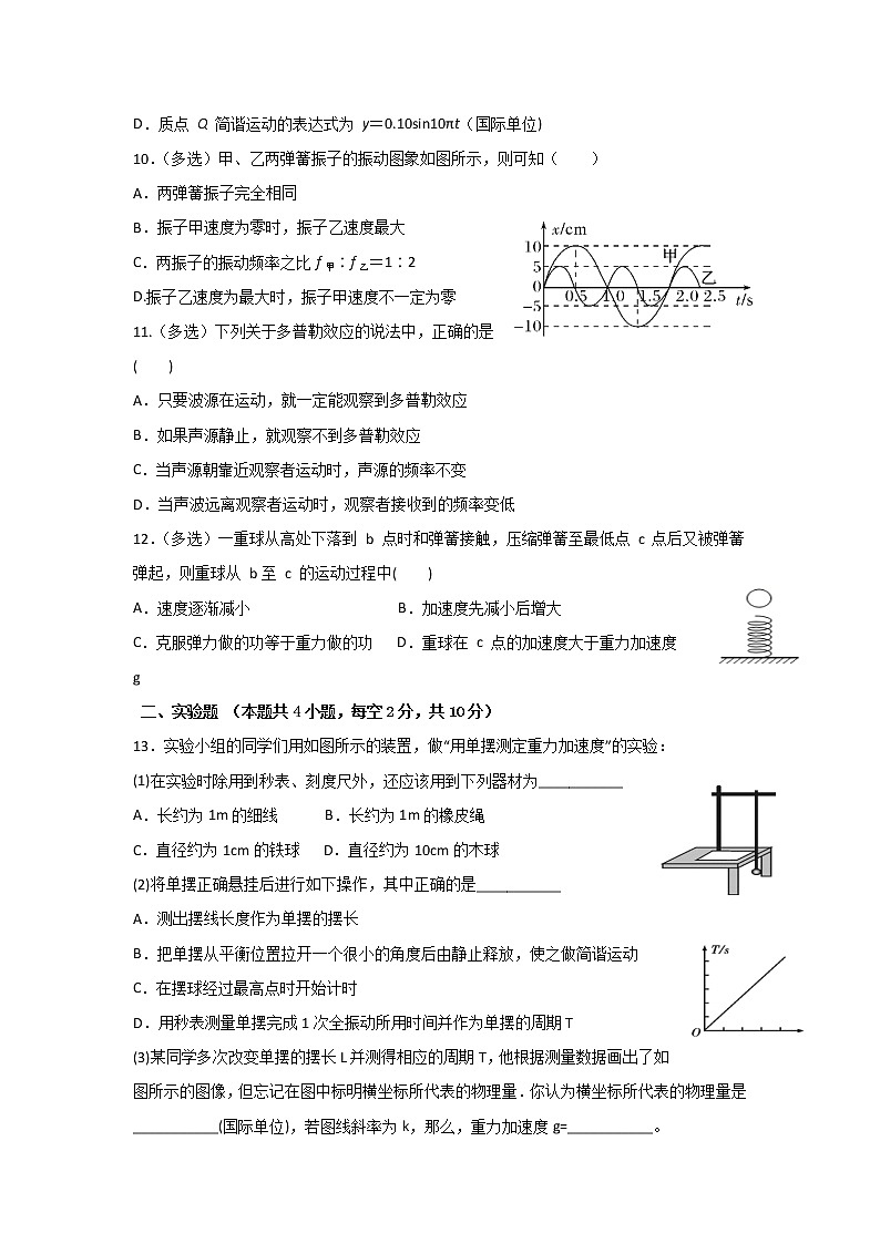 2020-2021学年陕西省咸阳市武功县普集高级中学高二下学期第三次月考物理试题 word版03