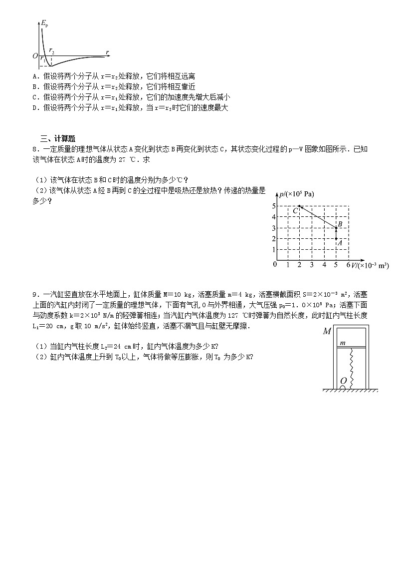 高考物理一轮复习试题   热学02