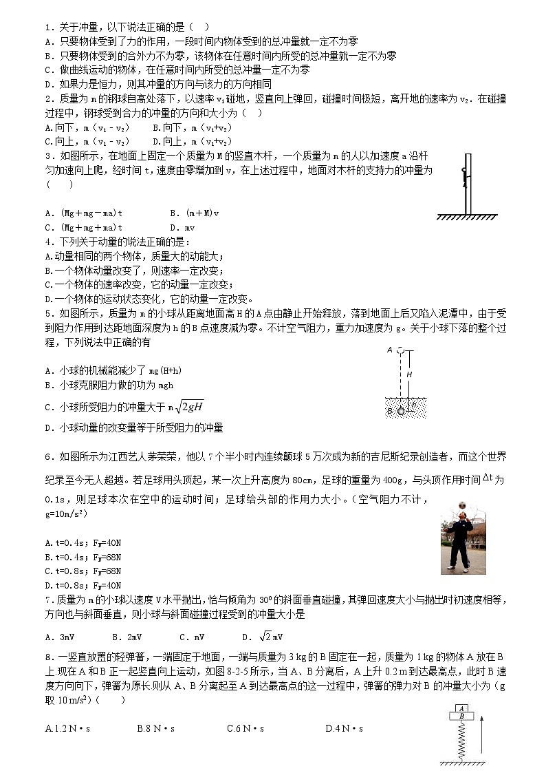高考物理一轮复习试题   动量01