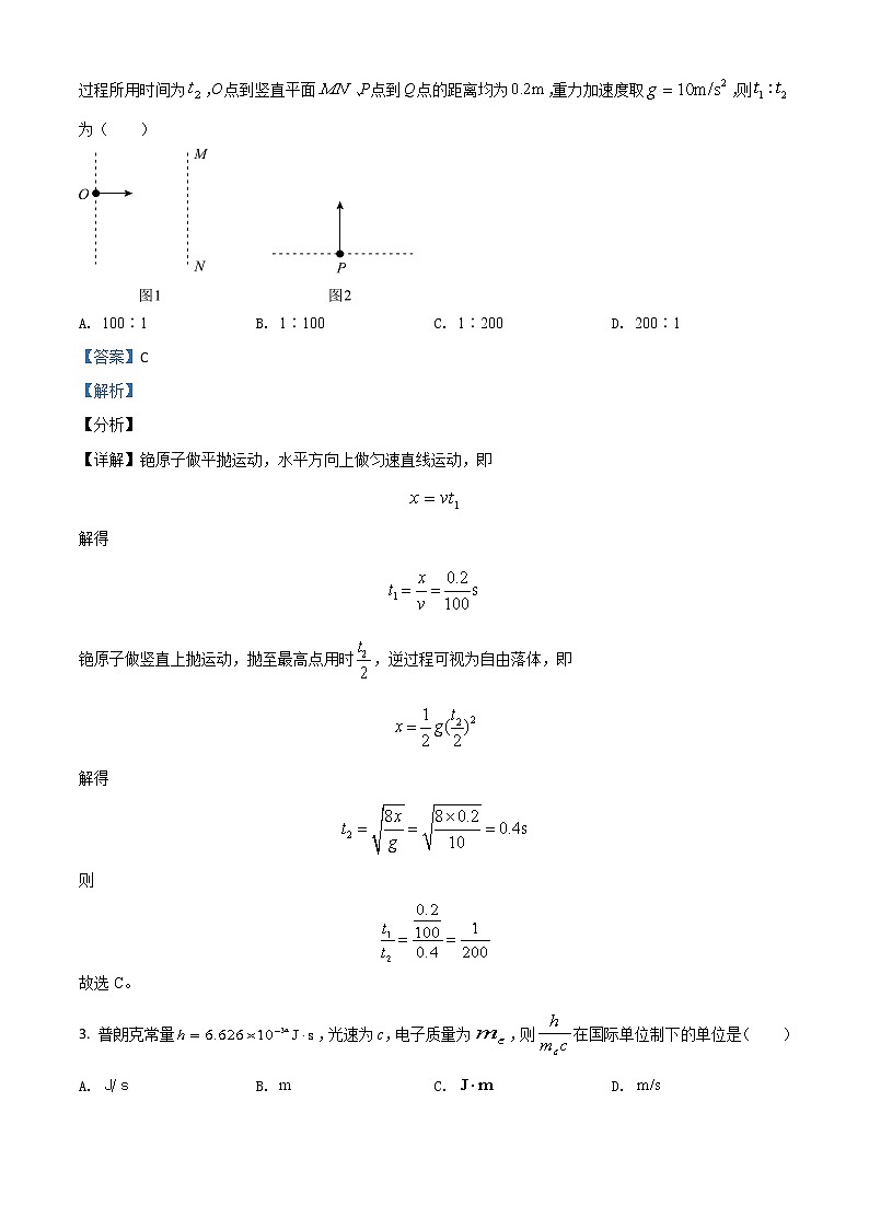 2021年新高考河北物理高考真题及答案解析 (原卷+解析卷)02