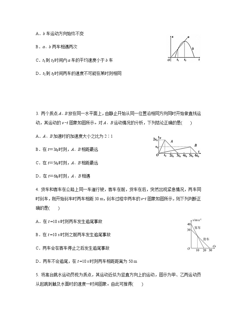 2019届高三物理专题训练之直线运动的图象第2页