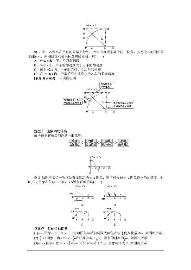 2022届新高考物理人教版一轮复习学案：运动图像、追及相遇问题专题（含解析）第3页