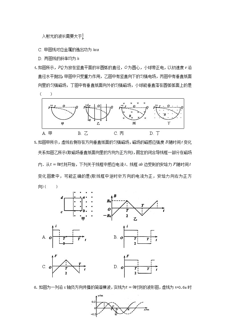 湖北省麻城市实验高级中学2021届高三下学期第六次模拟考试物理试卷+Word版含答案02