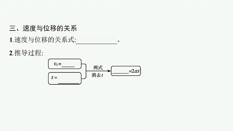 （新教材）2021-2022学年高中物理沪科版必修第一册课件：2.2.2　匀变速直线运动的规律（二） 课件（44张PPT）08