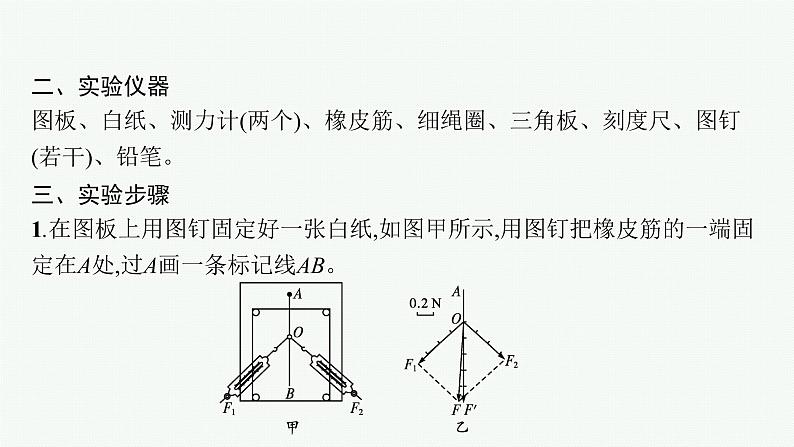 （新教材）2021-2022学年高中物理沪科版必修第一册课件：3.5.2　实验 探究两个互成角度的力的合成规律 课件（37张PPT）06