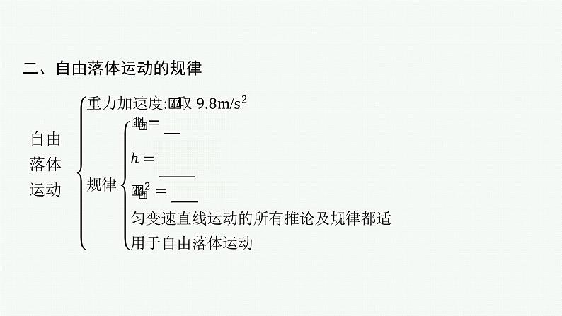 （新教材）2021-2022学年高中物理沪科版必修第一册课件：第2章　匀变速直线运动的规律 本章整合 课件（41张PPT）06