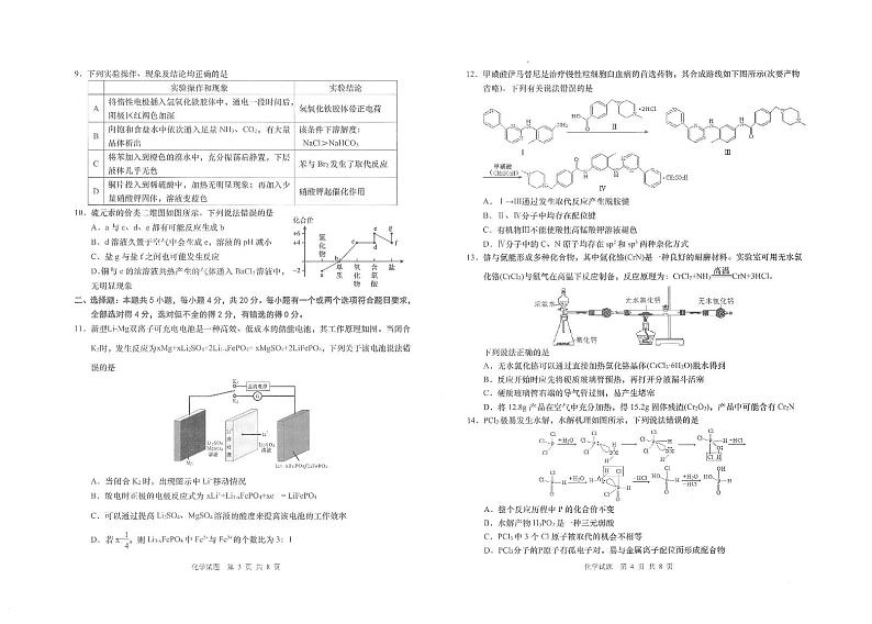 青岛市2021年高三化学二模考试试题及参考答案02
