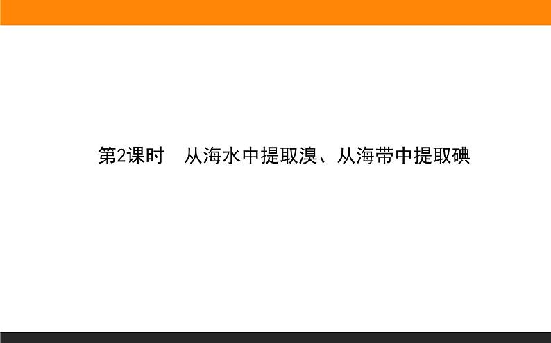 高中化学苏教版必修第一册：3.3.2+从海水中提取溴、从海带中提取碘(课件+教案)01