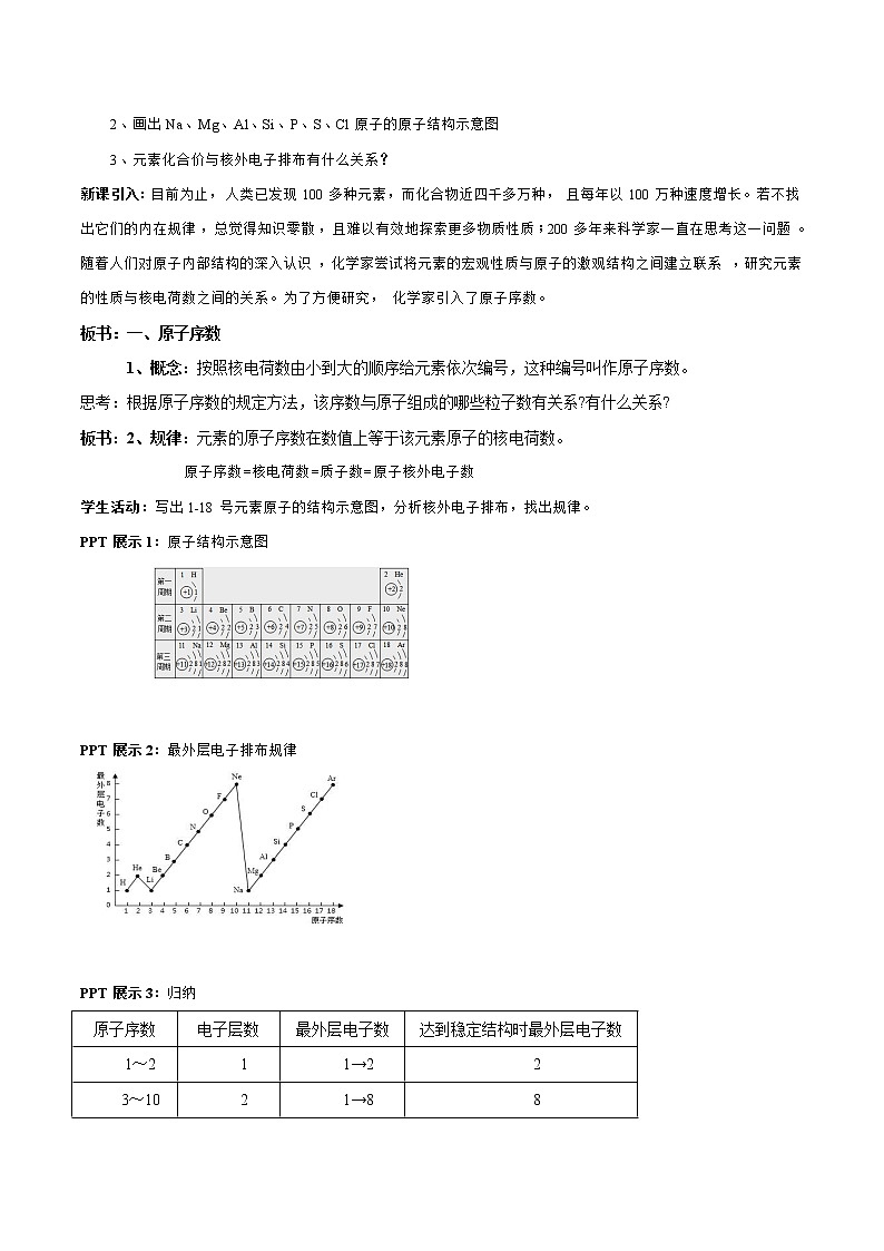 高中化学苏教版必修第一册：5.1.1+元素周期律(课件+教案)02