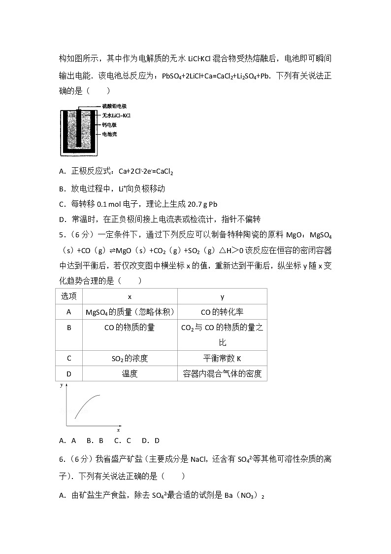 2013年安徽省高考化学试卷第2页