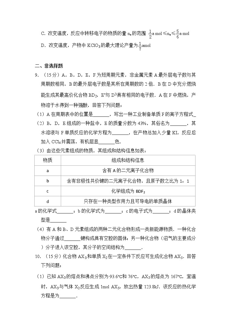 2014年全国统一高考化学试卷（大纲版）（含解析版）03