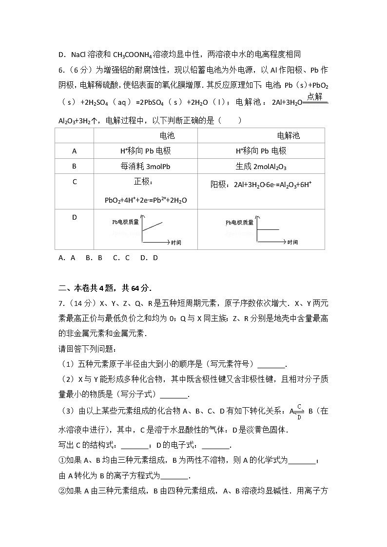 2013年天津市高考化学试卷02