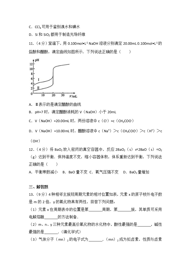 2014年海南省高考化学试卷03