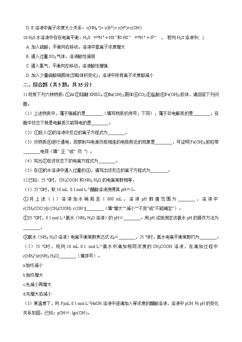 第三章第一节 电离平衡练习（含解析）03