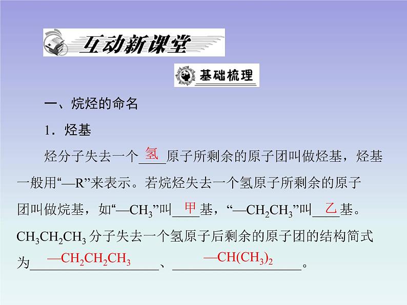 人教版 (新课标)高中 化学 选修5   第1章 第3节 有机化合物的命名课件02