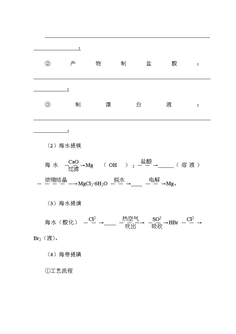新教材2022届新高考化学人教版一轮学案：4.5 海水资源的开发利用　环境保护和绿色化学第2页
