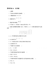 新教材2022届新高考化学人教版一轮课时作业：16　化学键