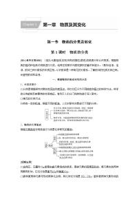 高中化学第一节 物质的分类及转化第1课时导学案及答案