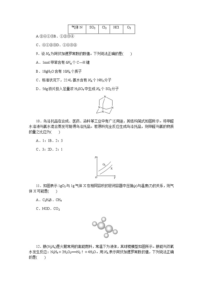 新教材2022届新高考化学人教版一轮课时作业：1　物质的量　气体摩尔体积第3页