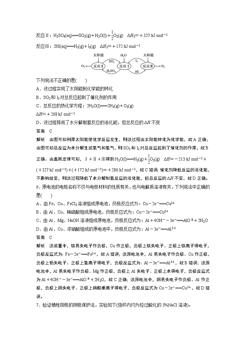 高考化学三轮冲刺 单元检测六含答案　化学反应与能量第3页
