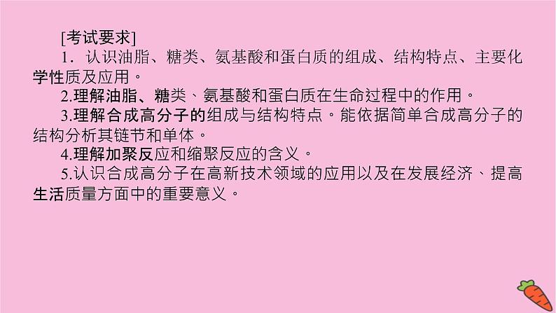 新教材2022届新高考化学人教版一轮课件：12.4 生命中的基础有机物　合成有机高分子第3页