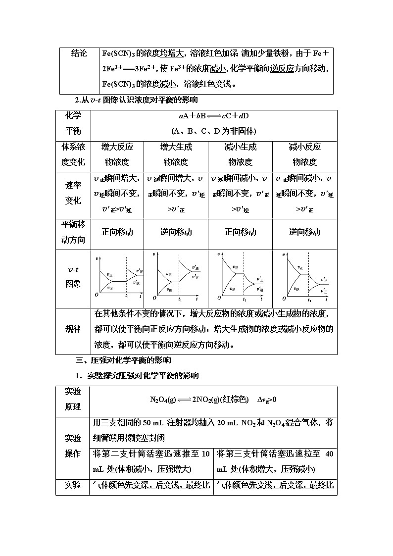 第2章 第2节 第2课时　影响化学平衡的因素 讲义 【新教材】人教版（2019）高中化学选择性必修1学案02