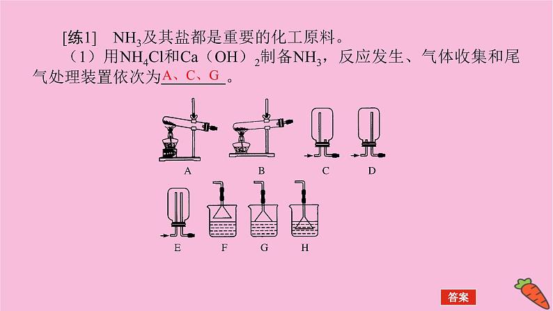 新教材2022届新高考化学人教版一轮课件：微专题·大素养 9 化学实验中的含氮化合物探究题第8页