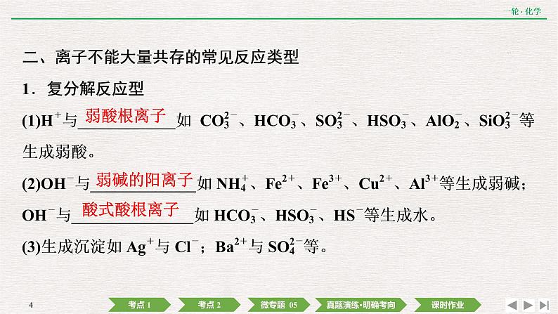 2022高考化学一轮复习 第二章  第5讲　离子共存　离子的检验和推断课件PPT04