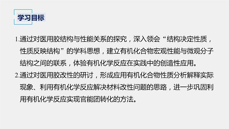 第2章 微项目　探秘神奇的医用胶——有机化学反应的创造性应用课件02